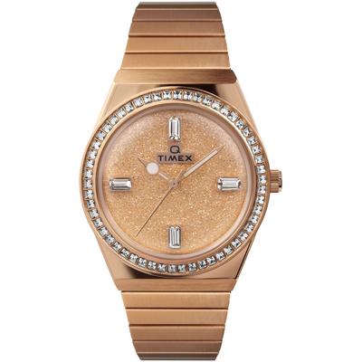Timex Q Wiederauflage Damen Armbanduhr Rose Gold TW2W10700 Image