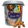 Lyra Pet - 100 pièces d'oreilles de bovins ® env. 5 kg dans un bac de 30 l