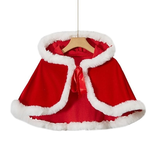 Robe De Noël Fantaisie Déguisements de Noël sexy père Noël Elfe Mrs. Claus Noël pour Femmes Adultes Noël Nouvel An la veille de Noël Soirée Noël Robe Cape Chapeau