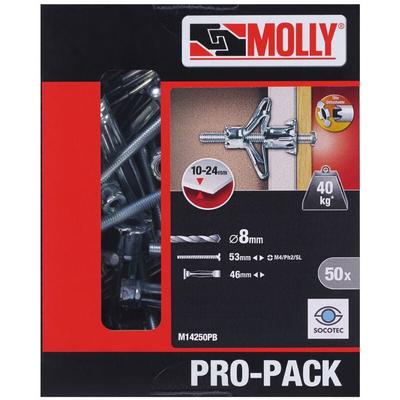 Pro-pack - 50 Spreizdübel Ø4 x 46 mm mit M4 Schrauben Molly M14250PB-XJ Image
