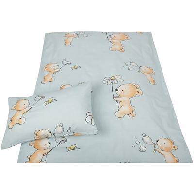 Kinder Bettwäsche 2-tlg ( 100x135cm / 40x60cm ) Bettdecken Set, 100% Baumwolle - Babybettwäsche mit