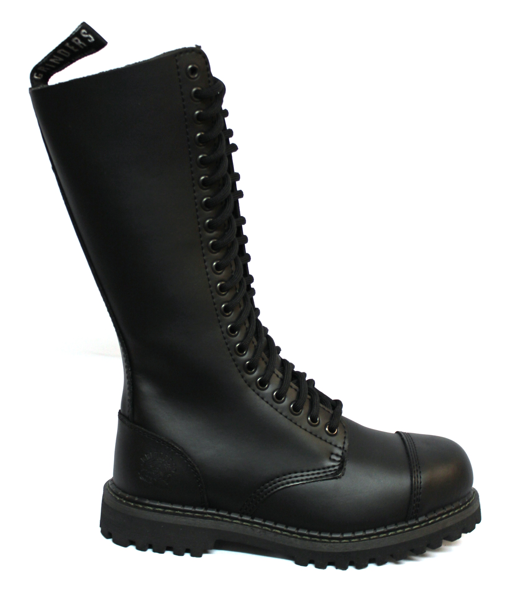 Grinders Unisex Black Punk Military Boots-King CS Image