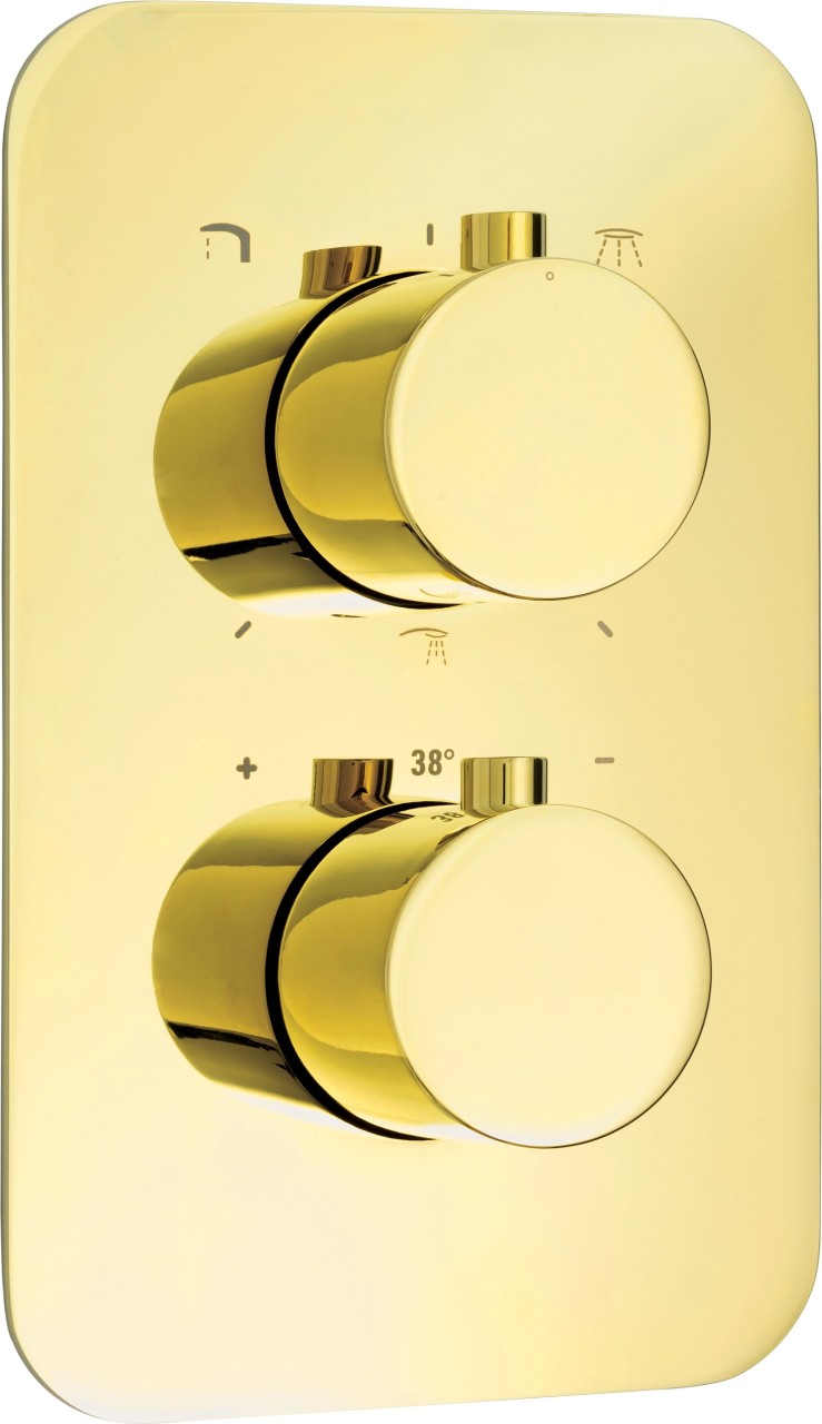 Neuesbad Unterputz Thermostat Brausearmatur - rund, Oberfläche: gold NB1DEBXY_ZEBT1 Image