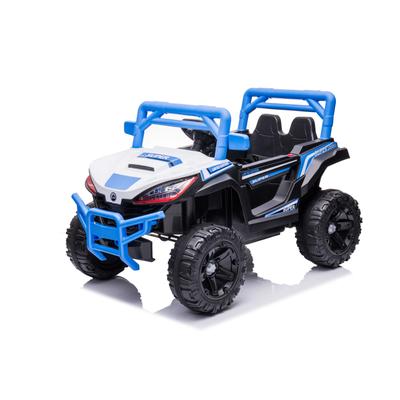 12V Ride-On Car for Kids, One-Button Start, Remote Control, 4-Wheel Drive, Music, LED Lights, and Seat Belt, Battery Powered