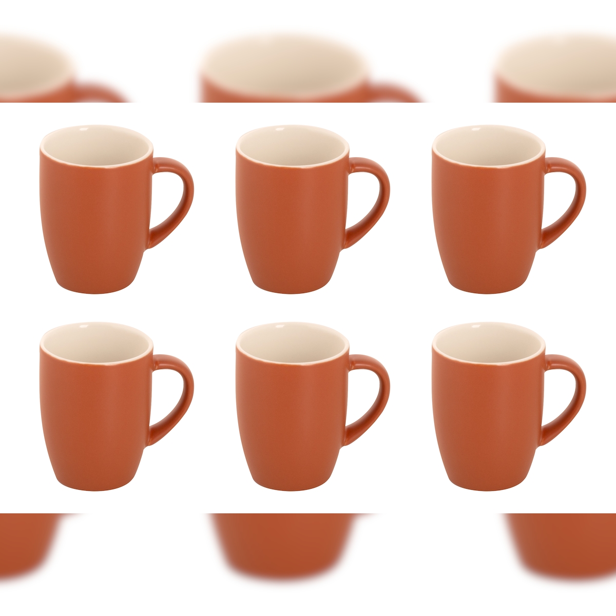 Palmer Becher Farben Matt 18 cl Braun Porzellan 6 Stück Image