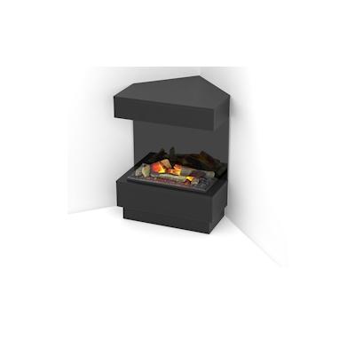 OutInFire TARAVO – Elektrischer LED-Eckkamin – Schwarz – 70 x 95 x 30/65 – 400/600 Image