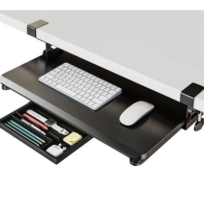 Fenge Keyboard Tray Under Desk, Pull Out Keyboard & Mouse Tray with C Clamp Mount, Sliding Keyboard Holder for Desk