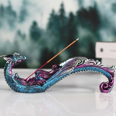 TEMU Dragon Incense Holder, Resin Crafted, Decorative Incense Stick Burner For Home Decor, Aromatherapy, Meditation â€“ Festive Gift For Christmas And , Unscented