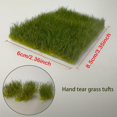 TEMU Scale Model Grass Bundle - 1.2cm -torn, Irregular Shaped - Polyamide Material For Military , Train Sand Table Scenery, Miniature - Model Kits For Hobbyists Age 14+