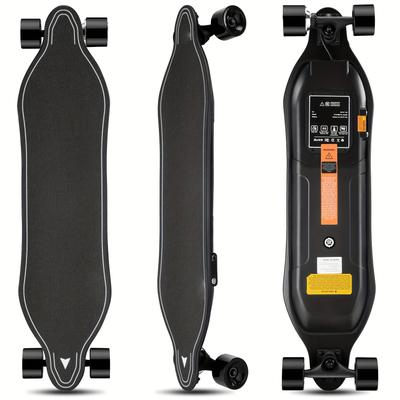 TEMU Caroma Electric Skateboard, With Remote Control, 350 Watt Brushless Motor, 10 Miles Of Range, Top 12.4 Miles Per Hour, 4 Gear Mode, 8 Maple Deck And Wheels, 37.4 Inch