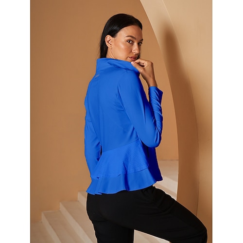 Damen Golfjacke Yan-pink Graues Rosa Schwarz Langarm Oberteil Damen-Golfkleidung, Kleidung, Outfits, Kleidung Image