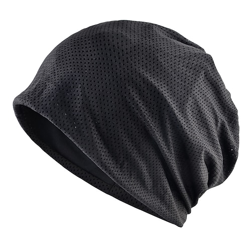 Herren Unisex Beanie Mütze Wollmützen Schwarz Rote Polyester Gemütlich Freizeitskleidung Ausgehen Solide / einfarbig Atmungsaktiv Image