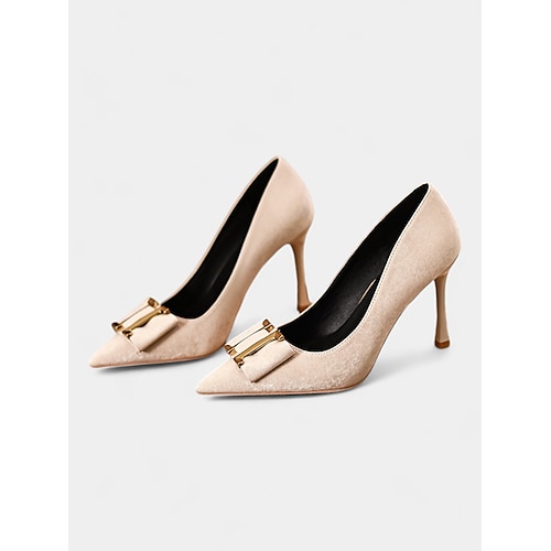 Elegante Damen-Stilettos mit spitzer Zehenpartie und Schnalle – elegante Schuhe für festliche Anlässe wie Hochzeiten, Büro und Partys. Image
