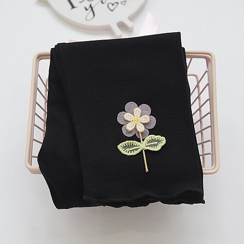 Mädchen 3D Blumen Hose Gamaschen Frühling Herbst Aktiv Basic kinderkleidung 4 Jahre Outdoor Casual Täglich Regular Fit Image