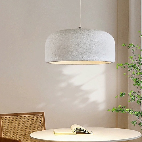 Wabi-Sabi-Kuppel, Taupe-Weiß, Pendelleuchte aus Kunstbeton, Hängelampe, höhenverstellbar 40/60 cm, 85-265 V Image