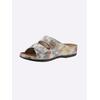 Pantolette FRANKEN-SCHUHE, Damen, Gr. 37, bunt (weiß, bunt), Lederimitat, sportlich, Schuhe