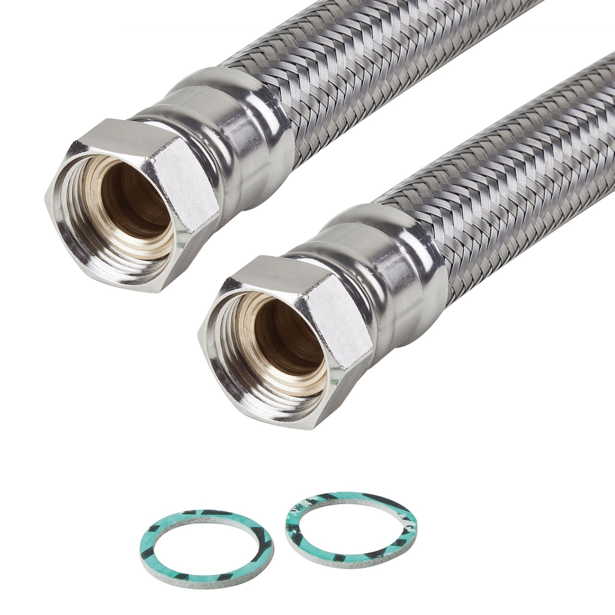 Edelstahl Panzerschlauch 3/4 Zoll 150cm 1500mm DN19 Flexschlauch Image