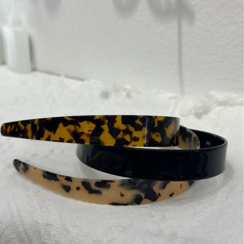 Retro breit krempige Acetat Stirnband Frauen neue Sommer Haar fixierer Gesichts wäsche Haarband Mode High Sense Hair Hoop Haarschmuck Image