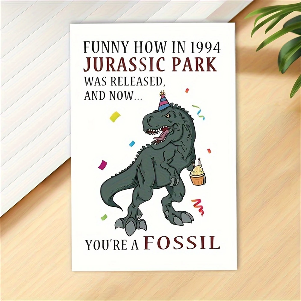 1pc, lustige Dinosaurier geburtstags karte für ihn sie, alles Gute zum 30. Geburtstags geschenk für Freunde, snarky 1994 Geburtstags karte für Männer Frauen, mit Image