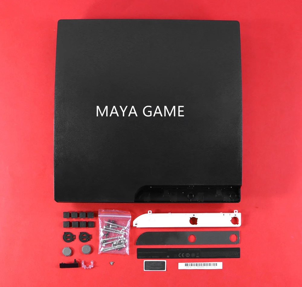 1set für Playstation 3 ps3 slim schwarz Voll gehäuse Shell Case für ps3 slim mit vollen Schrauben ocgame
