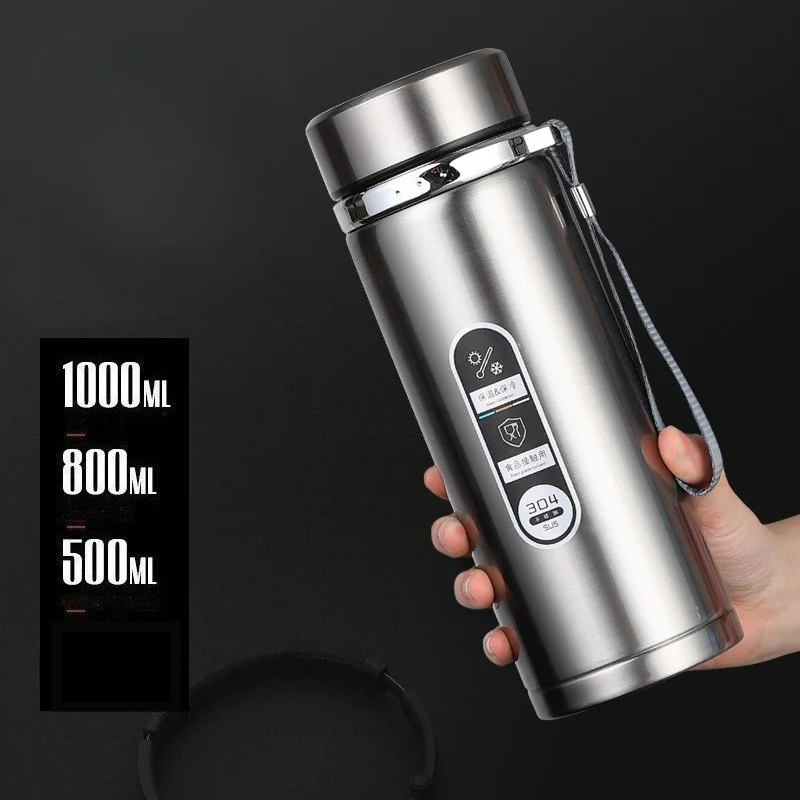 800 ML-1L Edelstahl Thermosflasche 304 Teeflasche Auto Vakuumflasche mit LED-Temperaturanzeige Tragbarer Trinkbecher Image