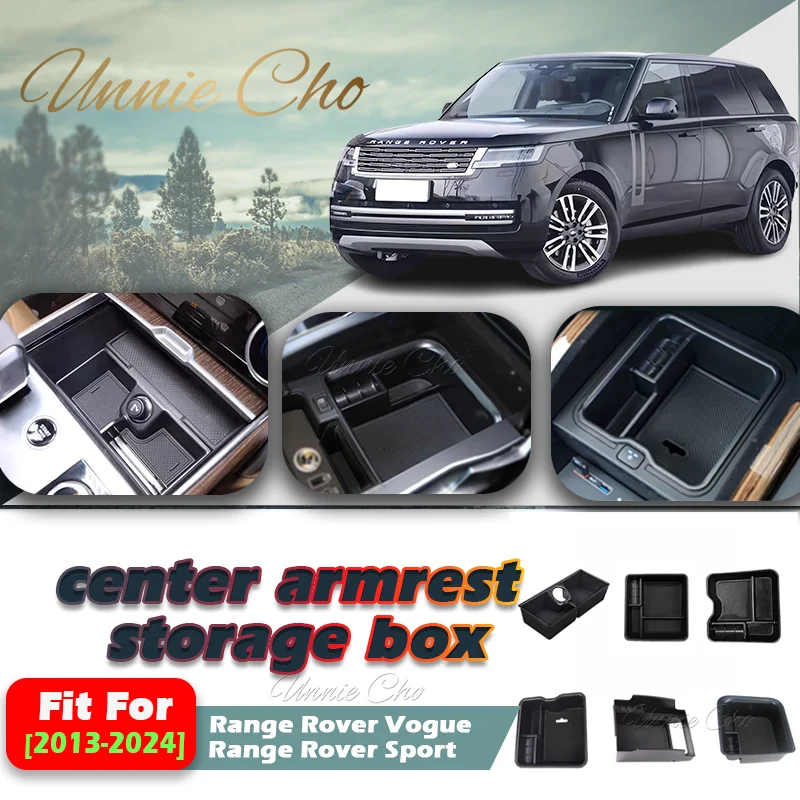 Auto-Aufbewahrungsbox für Range Rover 2013–2024, Innen-Armlehnen-Organizer für Range Rover Sport Vogue, Mittelkonsole, Aufräumtablett Image