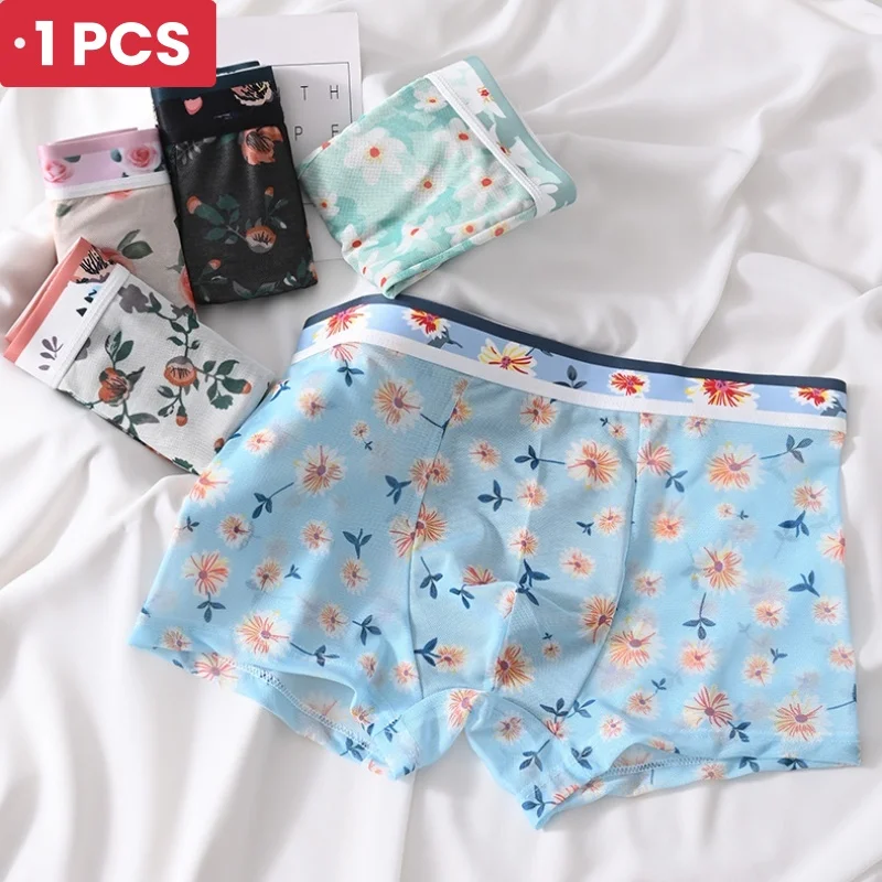 1 Stück neue Graffiti bedruckte Herren unterwäsche cooler Trend Herren lässig tief v niedrige Taille Slips atmungsaktive bequeme Dreiecks hose Image