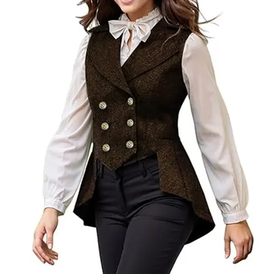 Vintage Steampunk Renaissance Taille der viktoria nischen Weste Frau Image