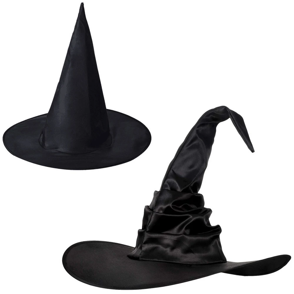 Halloween Hexen hüte schwarzer Zauberer Hut für Kinder Erwachsene Frauen Männer Halloween Party Dekorationen Cosplay Requisiten Kostüm zubehör Image