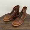 Neue Goodyear-Rahmengenäht Vintage Britischen Casual Männer Kuh Leder Schuhe Werkzeug Flügel