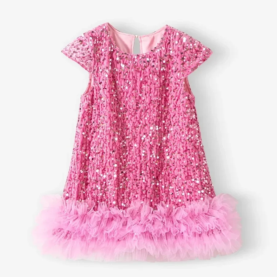 Neue Herbst Mädchen Prinzessin Kleid Baby Kinder Elegante Party Tutu Flauschigen Pailletten Mesh Rock Kinder Mesh Tüll Geburtstag Kleider L465 Image