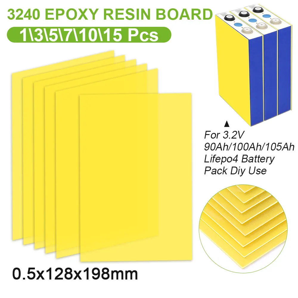 3240 Schaltung isolierung Epoxid platte Isolator platine Blatt 0,5x3,2 x mm für V 105ah 100ah 90ah Lifepo4 Batterie pack DIY Verwendung Image