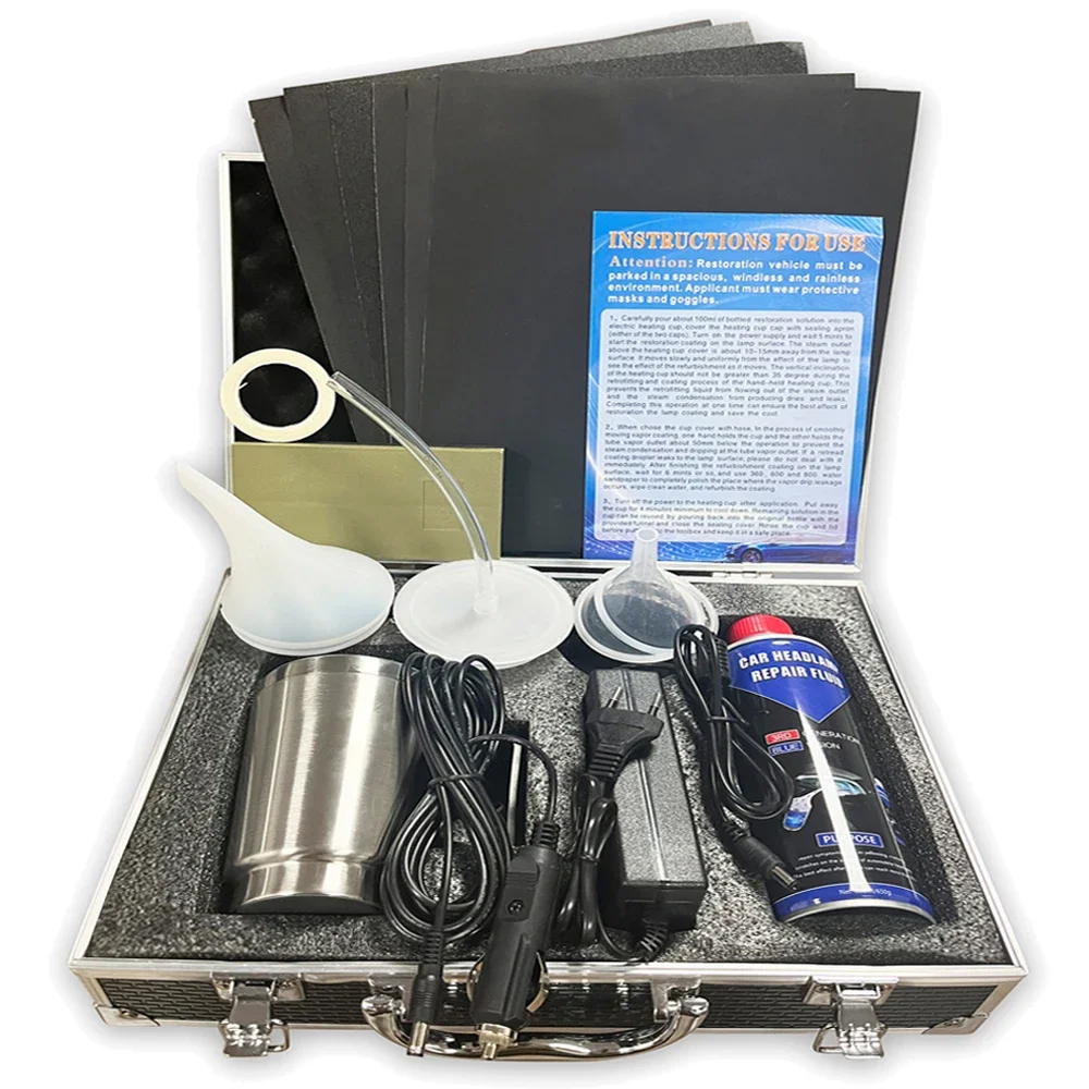 Auto Scheinwerfer Polieren Restaurierung Kit Auto Scheinwerfer Restaurator Reparatur Set Werkstatt Werkzeuge 500ML Flüssigkeit Polymer Verdampfer Image