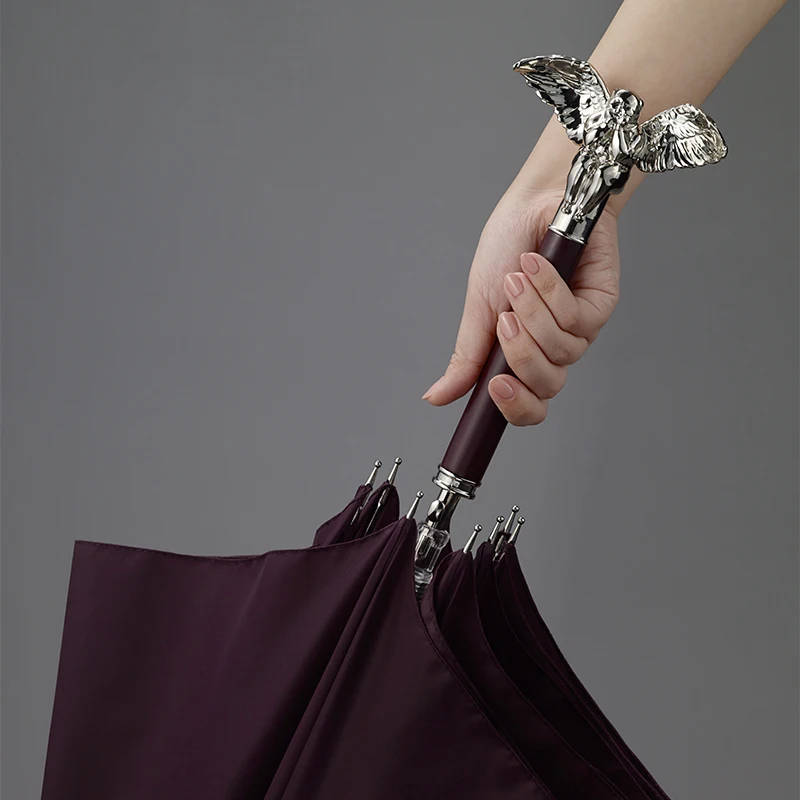 Kreative Metall lange Griff Regenschirm Luxus personal isierte Regenschirm im Freien großen wind dichten Regenschirm für Regen und Sonne Sonnenschirm Geschenke Image