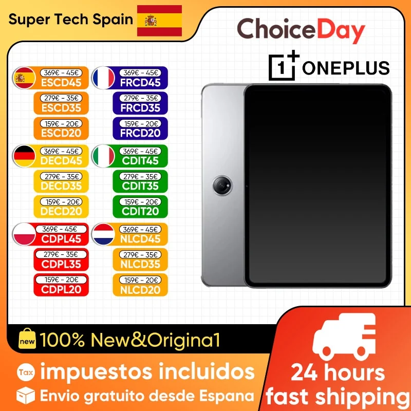 OnePlus Pad 2 Tablet Global Version Snapdragon 8 Gen 3 12,1'' 144Hz Bildschirm 9510mAh Akku 12+256GB Stroage 13MP Kamera OS 14.1 Image