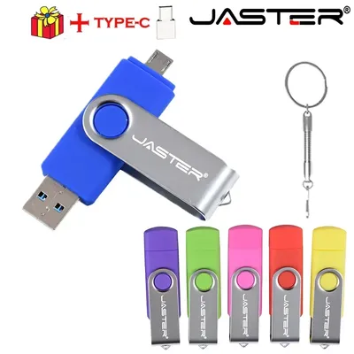 USB-Flash-Laufwerk 128 GB Metall Silber Memory Stick 64 GB TYPE-C 3in 1 Pen Drive 32 GB Kostenloses individuelles Logo Smartphone USB-Stick 16 GB Image