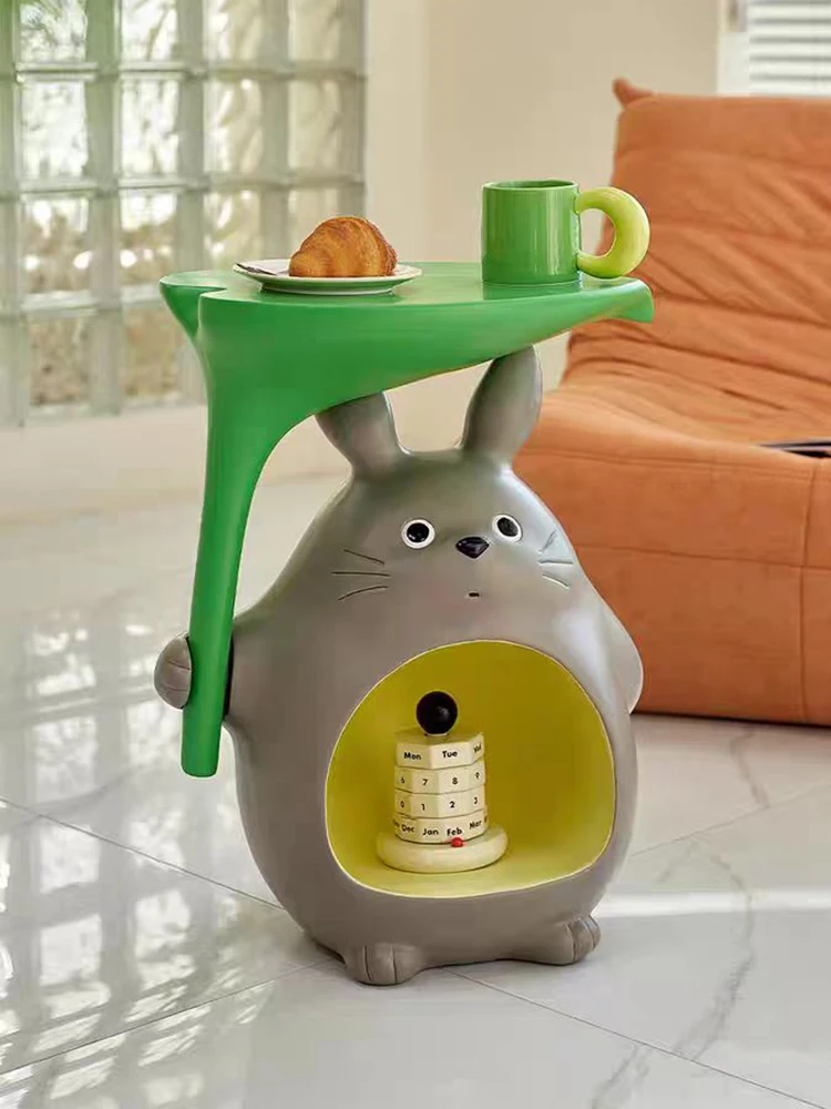 Niedlicher kleiner Couchtisch, luxuriöse Wohnzimmerdekoration, Sofa-Beistelltisch, moderne Wohnmöbel, Cartoon-Tier-Tisch, nordischer Nachttisch Image