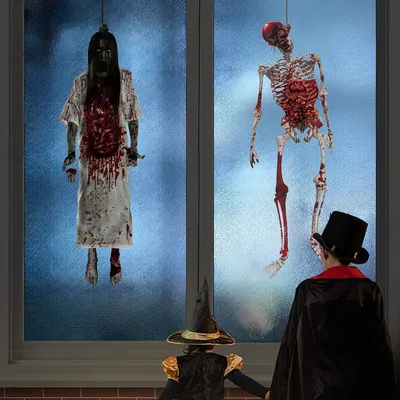 Halloween Ghost Paper Skelett Fenster aufkleber können beängstigende Ghost Fenster aufkleber für Image