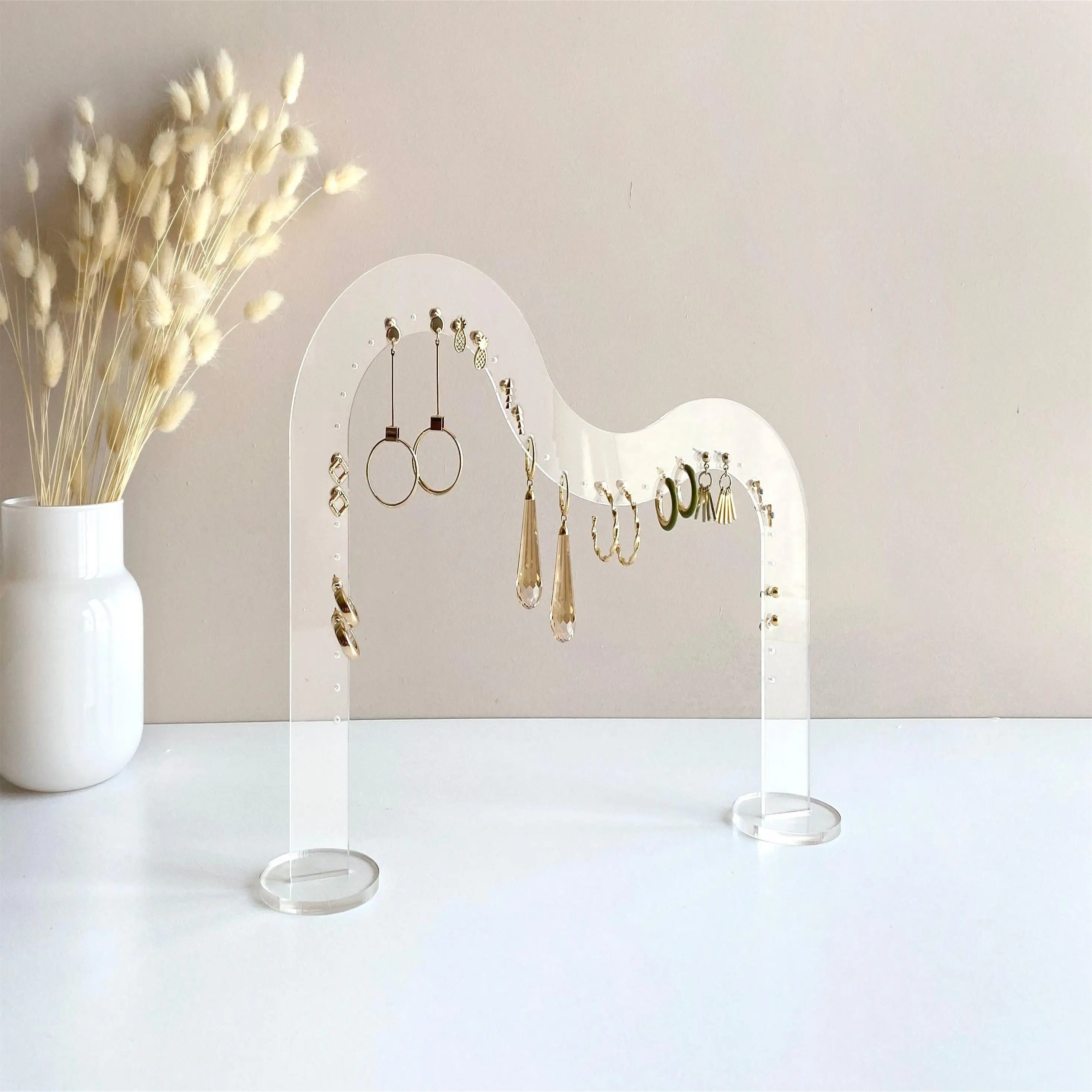 1PCS Acryl Ohrring Halter Ohrring Display Stand Ohrring Organizer Klar Acryl Schmuck Ständer Ohrring Ständer für Fotografie Image