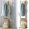Bamboo Garment Coat Clothes Stand Rack Hat Shoe Wooden Hanger Holder Shelf Tidy Garment Hanging Rail