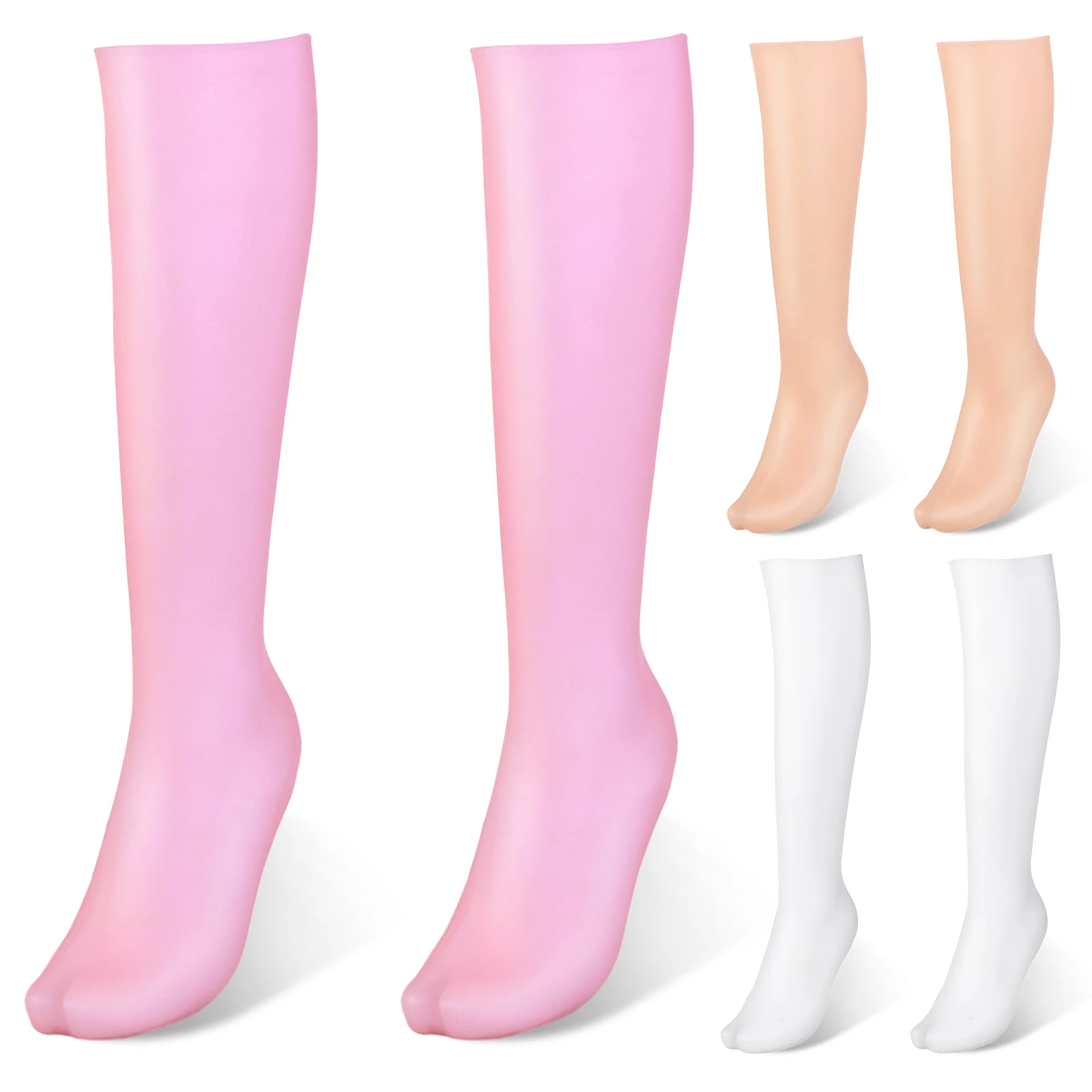 Silikon Lange Feuchtigkeitsspendende Socken Anti Rissige Fuß Schutz Socken Weiche Fuß Peeling Strümpfe Bequeme Fuß Pflege Werkzeuge Image