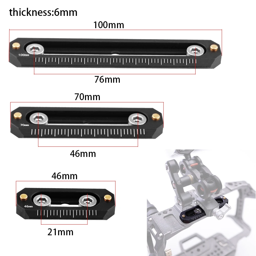 Mini-NATO-Schienenkamera, Anti-Off-Schnellverschluss, NATO-Schienenstärke 6 mm, Länge 48, 78 mm, für FX3/FX30-Kamera, NATO-Griff-Kamerakäfig Image