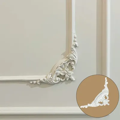 Pu Nachahmung Gips Material Schaum Ecke dekorative Decke Decke Aufkleber Hintergrund Wand möbel Image