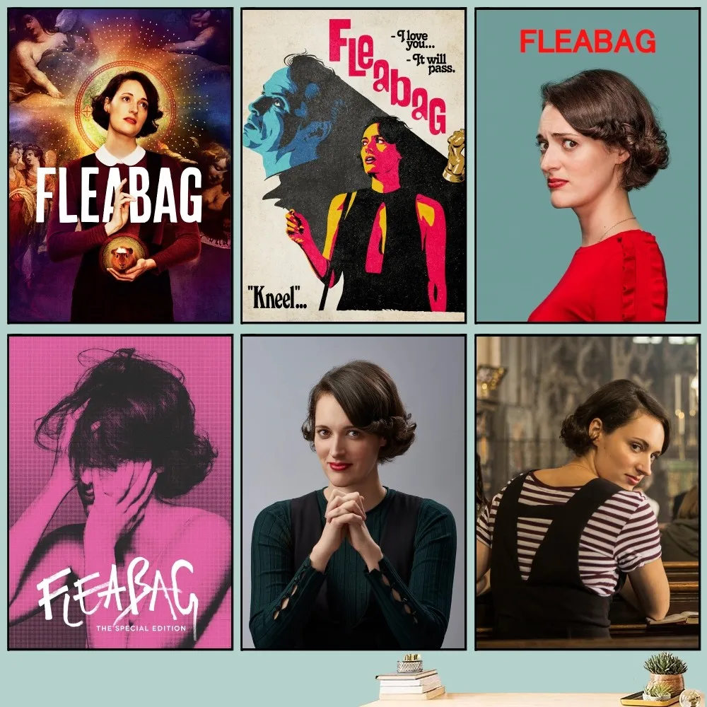 F-fleabag klassische TV-Show Poster Kunst selbst klebende Kunst kleines Poster HD-Qualität Poster Wand kunst Malerei Studie Wand dekoration Image