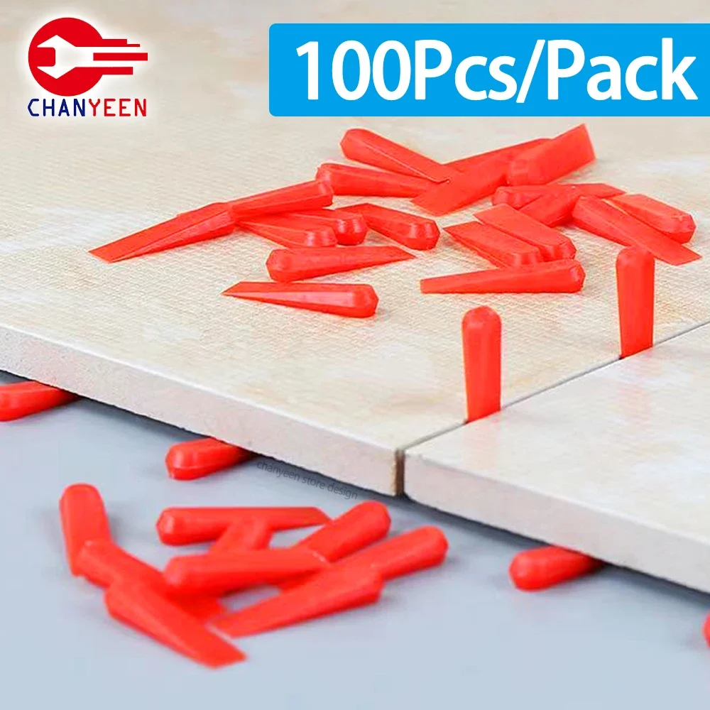 100 Teile/paket Wiederverwendbare Fliesen Nivellierung System Spacer Positionierung Clips Keil für Wand Boden Keramik Lücke Befestigung Bau Werkzeuge