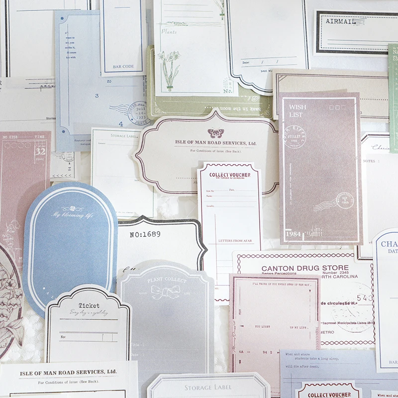 30 Stück Vintage INS Loseblatt-Etikettenpapier Dekoratives Tagebuch Album Scrapbooking DIY handgemachtes Materialpapier Image