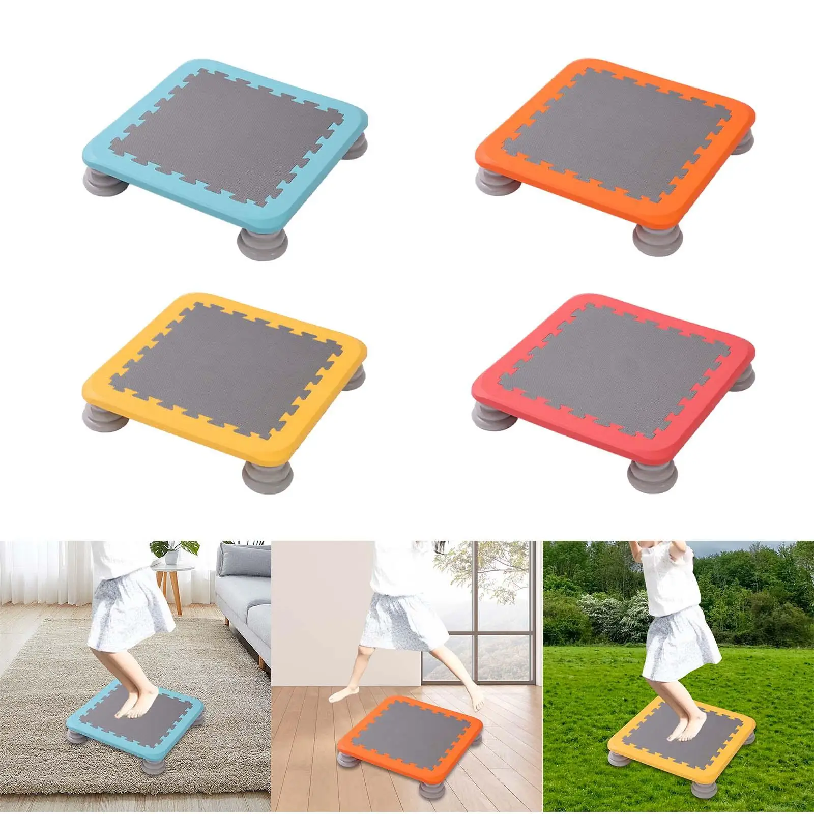 Kinder Mini Trampolin Spielzeug Training Sprung Übung Fitness langlebige Hüpfbett für Image