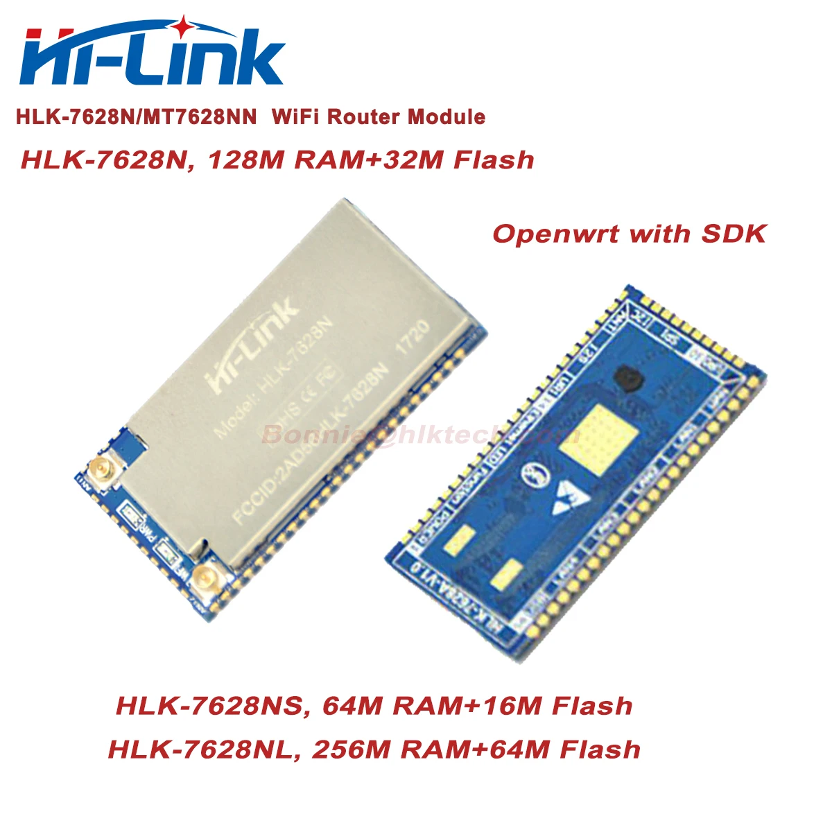 Hi-Link Original openwrt mt7628nn WLAN-Router-Modul mit 64m/128m/256m 16m/32m/64m HLK-7628N HLK-7628NL HLK-7628NS Image