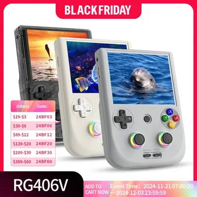 ANBERNIC RG 406V Handheld Game Console 4" IPS Multi-touch Screen Android13 RG406V Retro Video Games