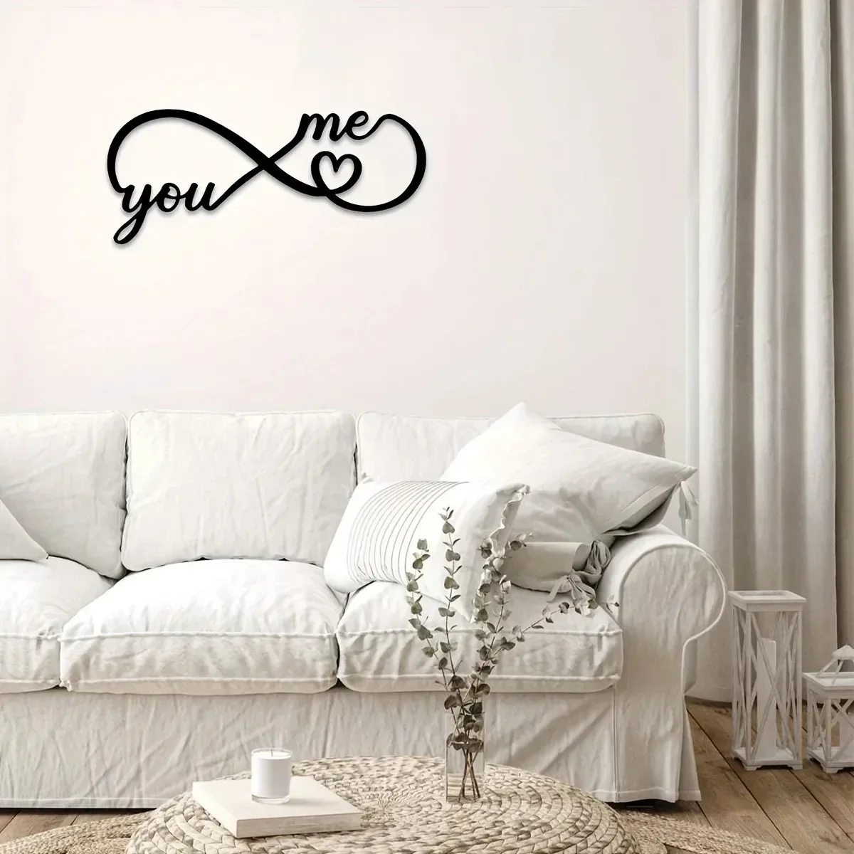 Geometrisches Unendlichkeits-Herzschild aus Metall, Wanddekoration, ideal für Zuhause, Garten und Büro, dekorative Wanddekoration zum Aufhängen aus Metall